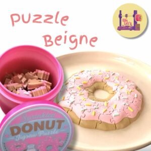 Casse-tête 3D en beigne rose - 36 pièces