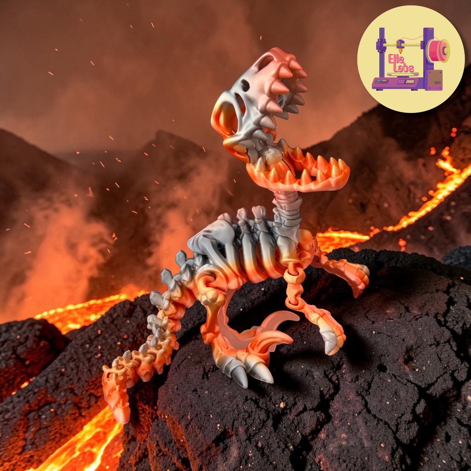 Vélociraptor - Squelette GÉANT – Image 2